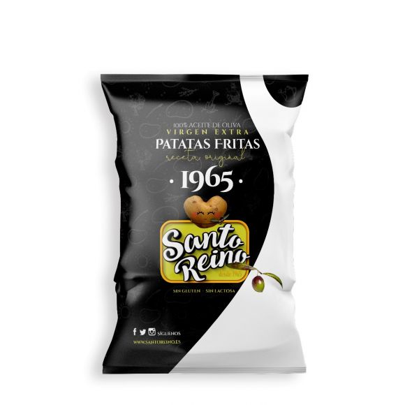 PATATAS FRITAS CON ACEITE DE OLIVA VIRGEN EXTRA 150 GRAMOS CAJA 8 BOLSAS