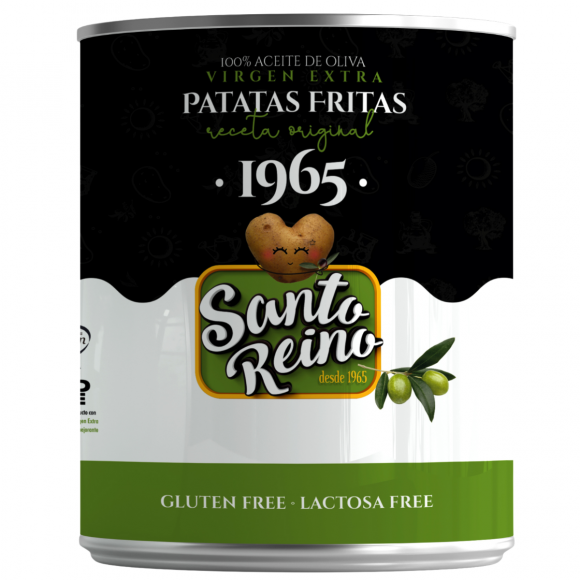 LATA PATATAS FRITAS ACEITE DE OLIVA VIRGEN EXTRA "1965"