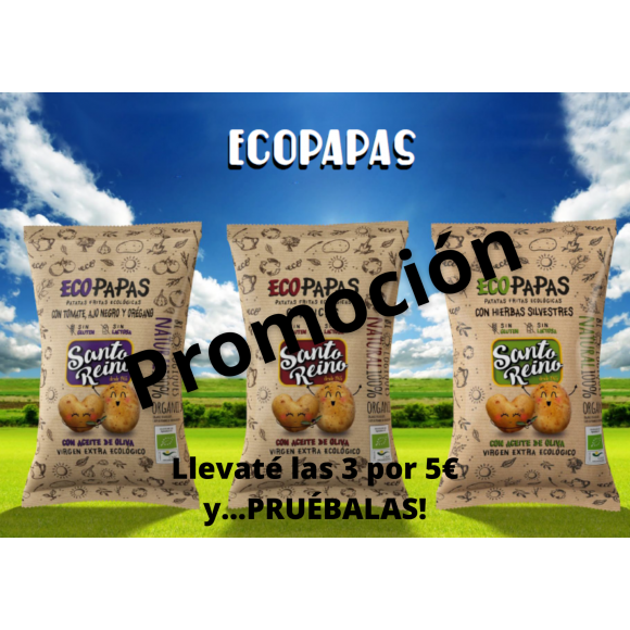 3 Ecopapas Clásicas, Ajo negro y Hierbas Silvestres